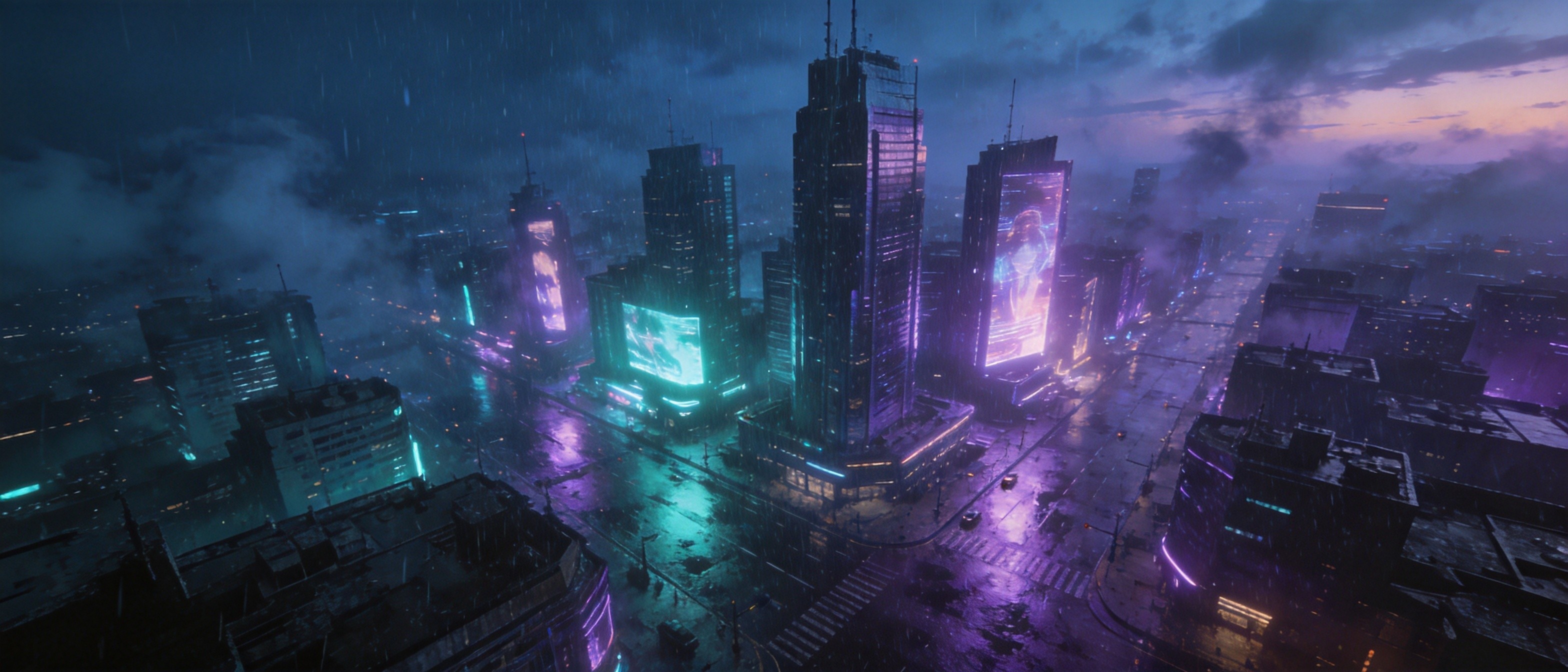 AI生成画面 - 城市夜景